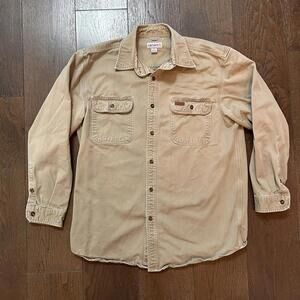 Carhartt Longsleeve Button Up Shacket Canvas Original Fit Size Large Cotton